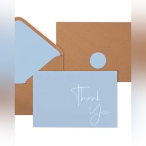 Thank You 100 blank cards w/envelops & stickers